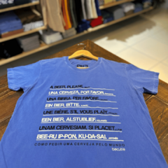 Camiseta Cerveja Pelo Mundo - Camisas de Samba e Cerveja - Loja Bacutia