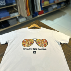 Camiseta Criado no Samba - Camisas de Samba e Cerveja - Loja Bacutia