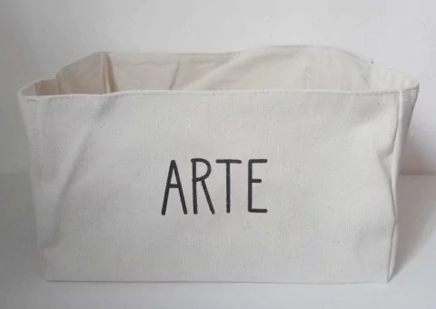 Imagen de contenedor cesto canasto estampados en lona