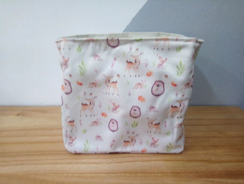 contenedor cesto canasto cuadrado estampados - tienda online