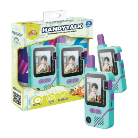 Walkie talkie handytalk azul con pantalla - Techkids