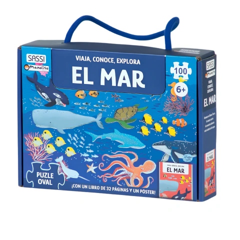 Viaja conoce explora el mar + puzzle 100 - Manolito