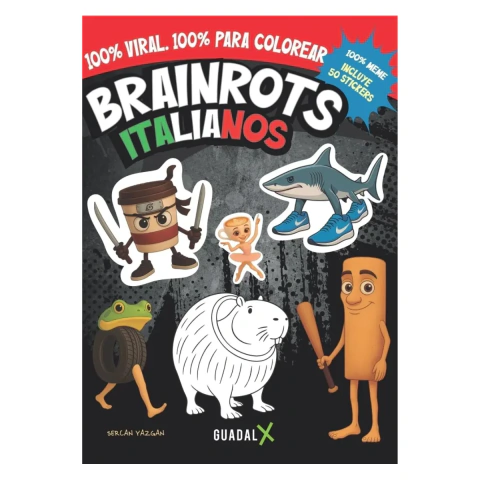 Brainrots italianos para colorear y stickers