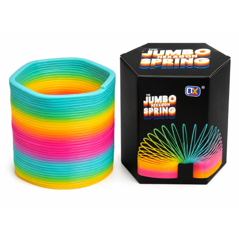 Resorte multicolor hexagono grande - Toyz