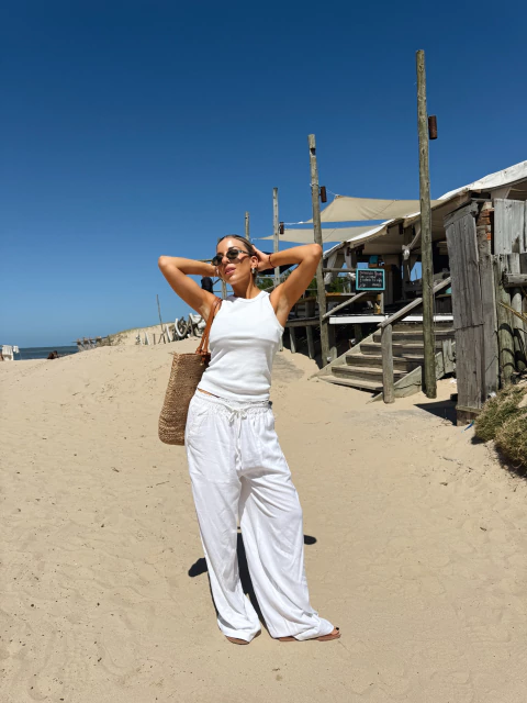 PANTALON VITA LINO BLANCO - comprar online