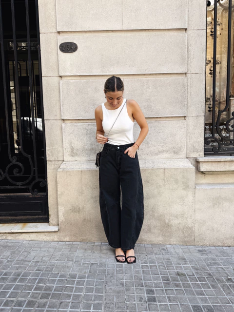 JEAN GINNA BALLOON NEGRO - comprar online