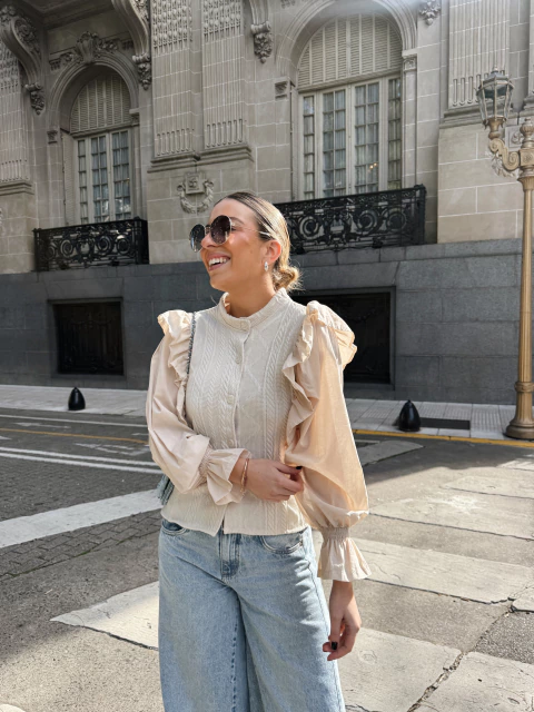 BLUSA SABBIA BEIGE - comprar online