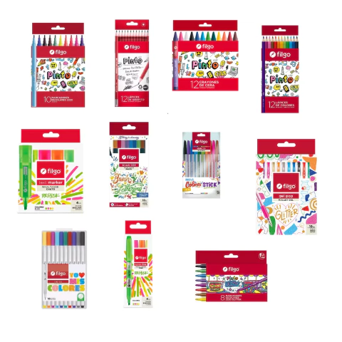 Kit De Dibujo Filgo Escolar Super Completo Set Arte Pintar - comprar online