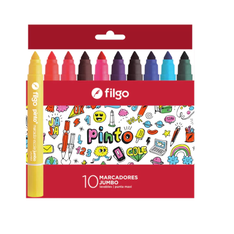 Marcadores de Color Jumbo x 10 Unidades - Filgo (029)