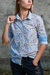 Camisa m/l estampada 100% algodón