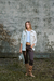 Camisa oversize c/bolsillos y charreteras sarga