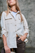 Camisa oversize c/bolsillos y charreteras sarga - comprar online