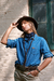 Camisa m/l jean con charreteras - tienda online