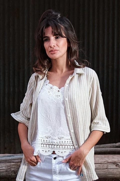 Musculosa guipiure - comprar online