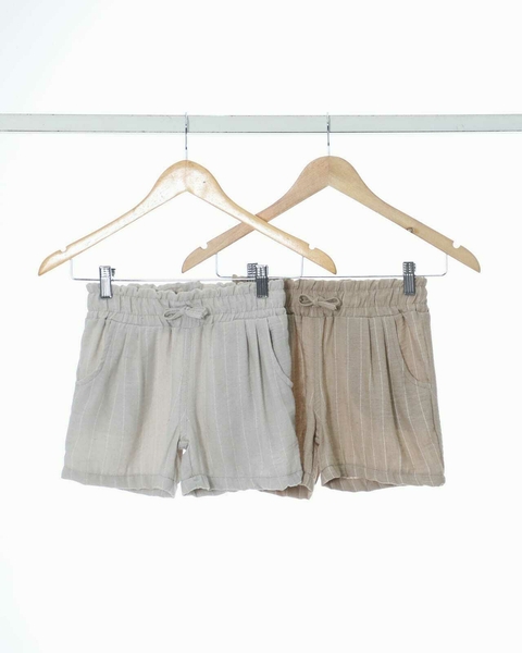 Short lino rayado juvenil