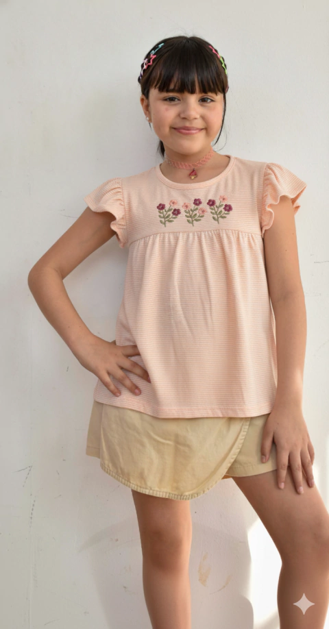 Remera blusa plumeti bordada - buy online