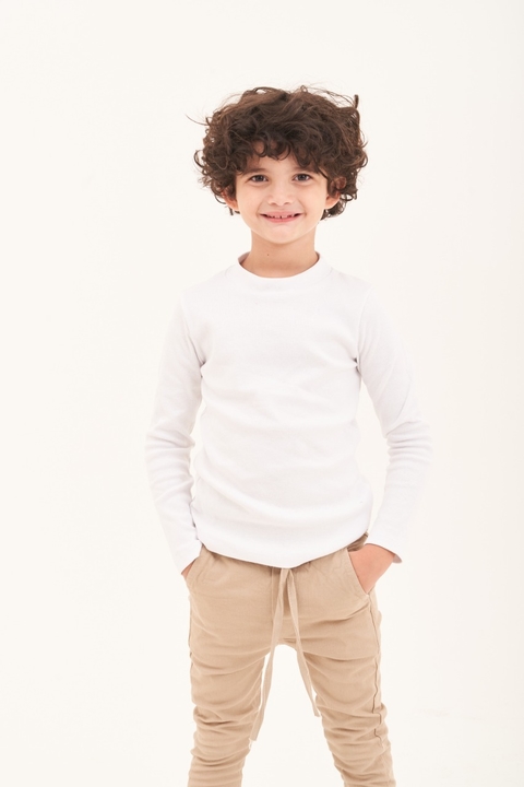 Media polera unisex algodon