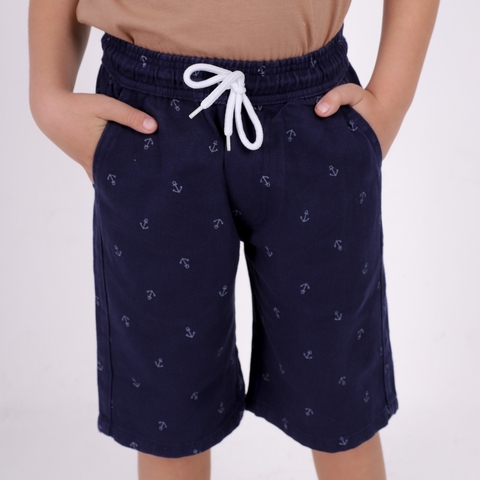 Bermuda gabardina estampada