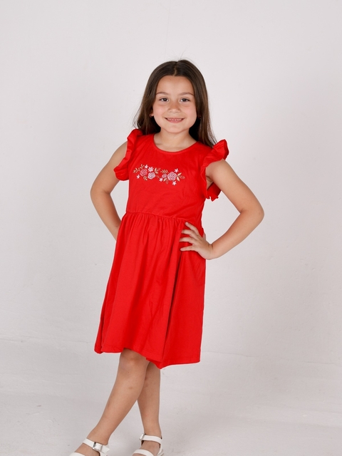 Vestido jersey con bordado