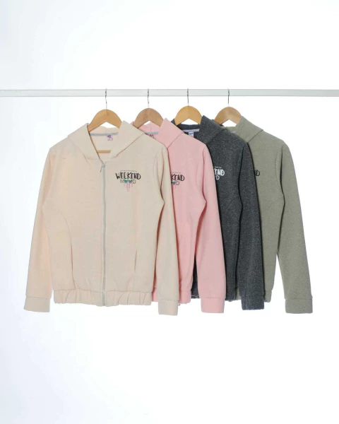 Campera friza bordada juvenil niña - comprar online
