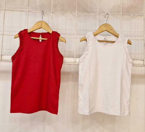 Musculosa con volados niña - comprar online