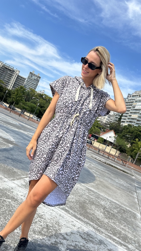 Cangu Dress Summer Leopardo - comprar online