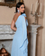Vestido Decote Assimétrico Azul Serenity na internet