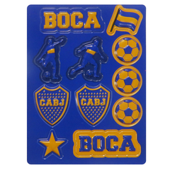 Mochila escolar Boca juniors bombonera carro con stickers - tienda online