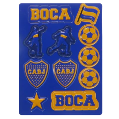 Mochila escolar Boca juniors club con carro incluye stickers - tienda online