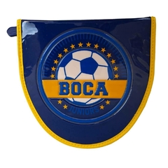 Cartuchera escolar con útiles Boca Juniors escudo CABJ