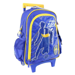 Mochila escolar Boca Juniors vamos boca a ganar con carro - tienda online