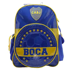 Mochila escolar Boca juniors escudo incluye stickers