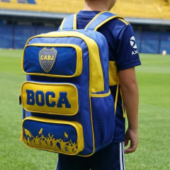 Imagen de Mochila escolar Boca juniors el mas grande con stickers