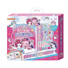 Set con Diario Intimo Unicornio Mesaje Secreto.Cresko 7pcs - tienda online