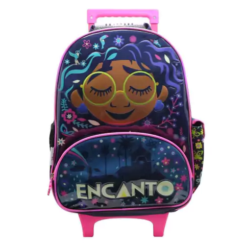 Mochila escolar Encanto Disney mirabel flor con carro