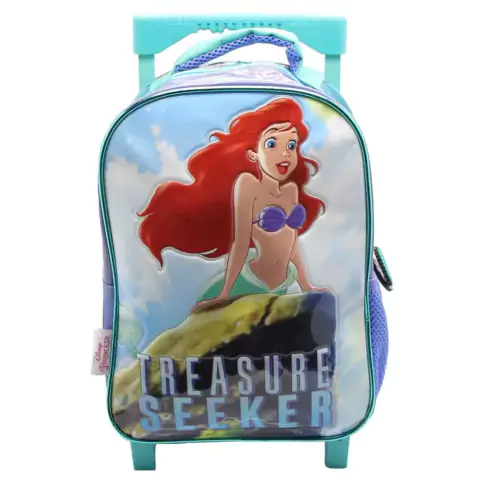 Mochila escolar la sirenita Disney tesoro con carro