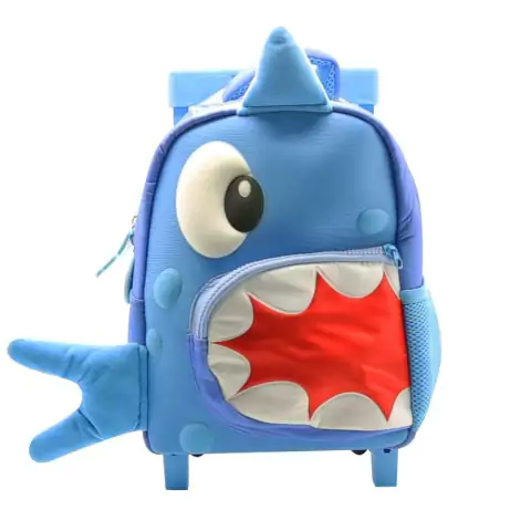 Mochila Funny Land Cresko infantil tiburón mar con carro