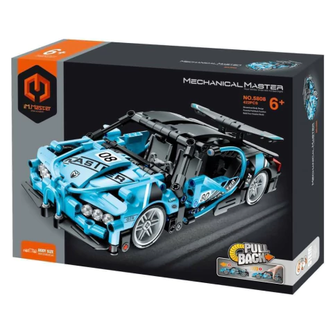Auto Deportivo Celeste Para Armar. Pull Back!! 422 Pcs. - comprar online