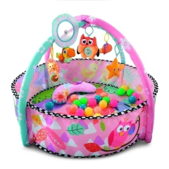 Gimnasio pelotero grande didactico para bebes rosa nenas