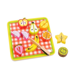 Juego infantil tooky toy tabla de madera para cortar frutas