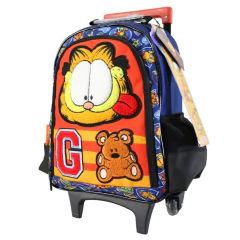 Mochila escolar Garfield el gato dibujo con carro - tienda online