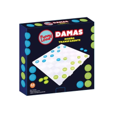 Juego damas. Tablero palstico y 24 fichas plasticas - comprar online