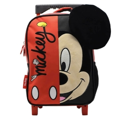 Mochila escolar Mickey Mouse disney oreja relieve con carro