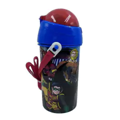 Botella infantil escolar liga de la justica con correa - comprar online