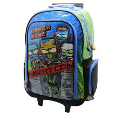 Mochila Escolar Zombie Infection gamer zombiff con carro - Cresko