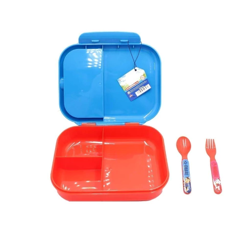 Lunch box Con cubiertos Paw Patrol y divisiones Celeste Rojo - comprar online