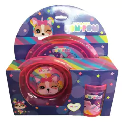 Set infantil plato bowl vaso Simones