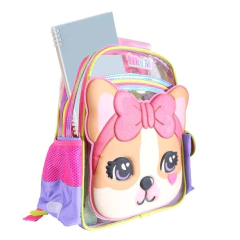 Mochila escolar Simones Mushi con bolsita de tela - tienda online