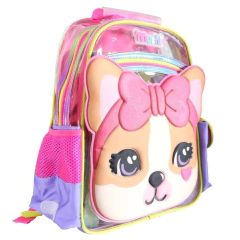 Mochila escolar Simones Mushi con bolsita de tela en internet