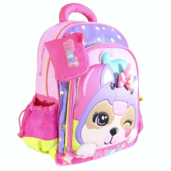 Imagen de Mochila escolar Simones Mushi llavero rosita